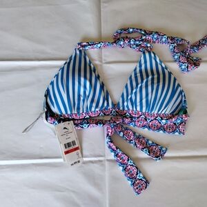 Tommy Bahama Blue and Pink Floral Bikini